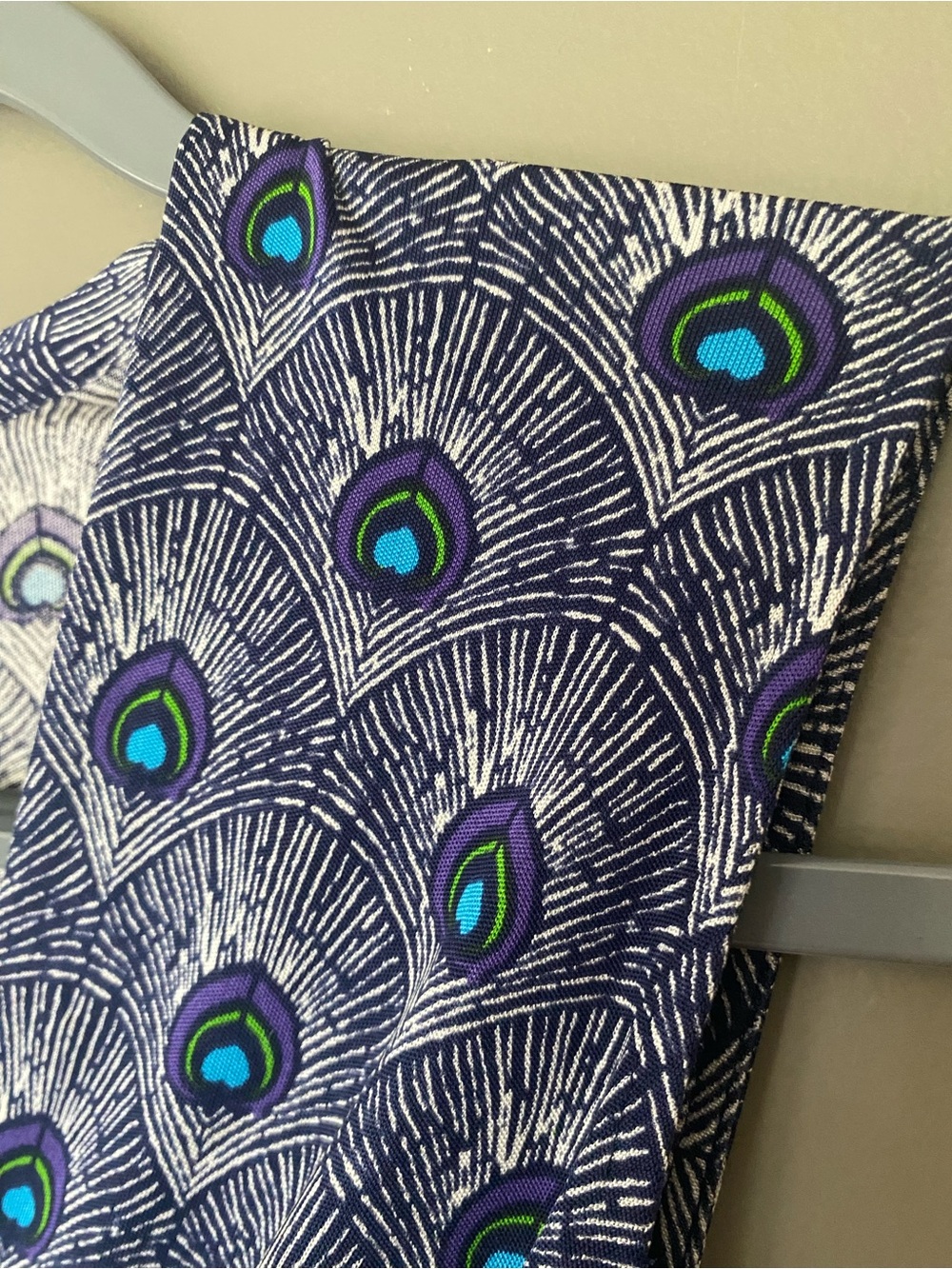 TORY BURCH •Rare• "Theona" 100% Silk Faux Wrap Peacock Printed Dress Size Small - Picture 5 of 7
